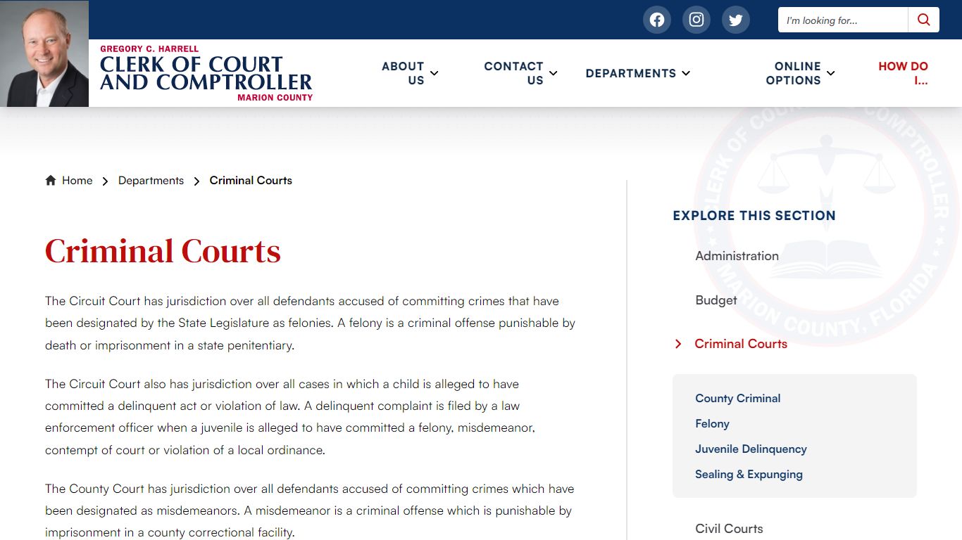 Criminal Courts | Marion County Clerk of Court and Comptroller